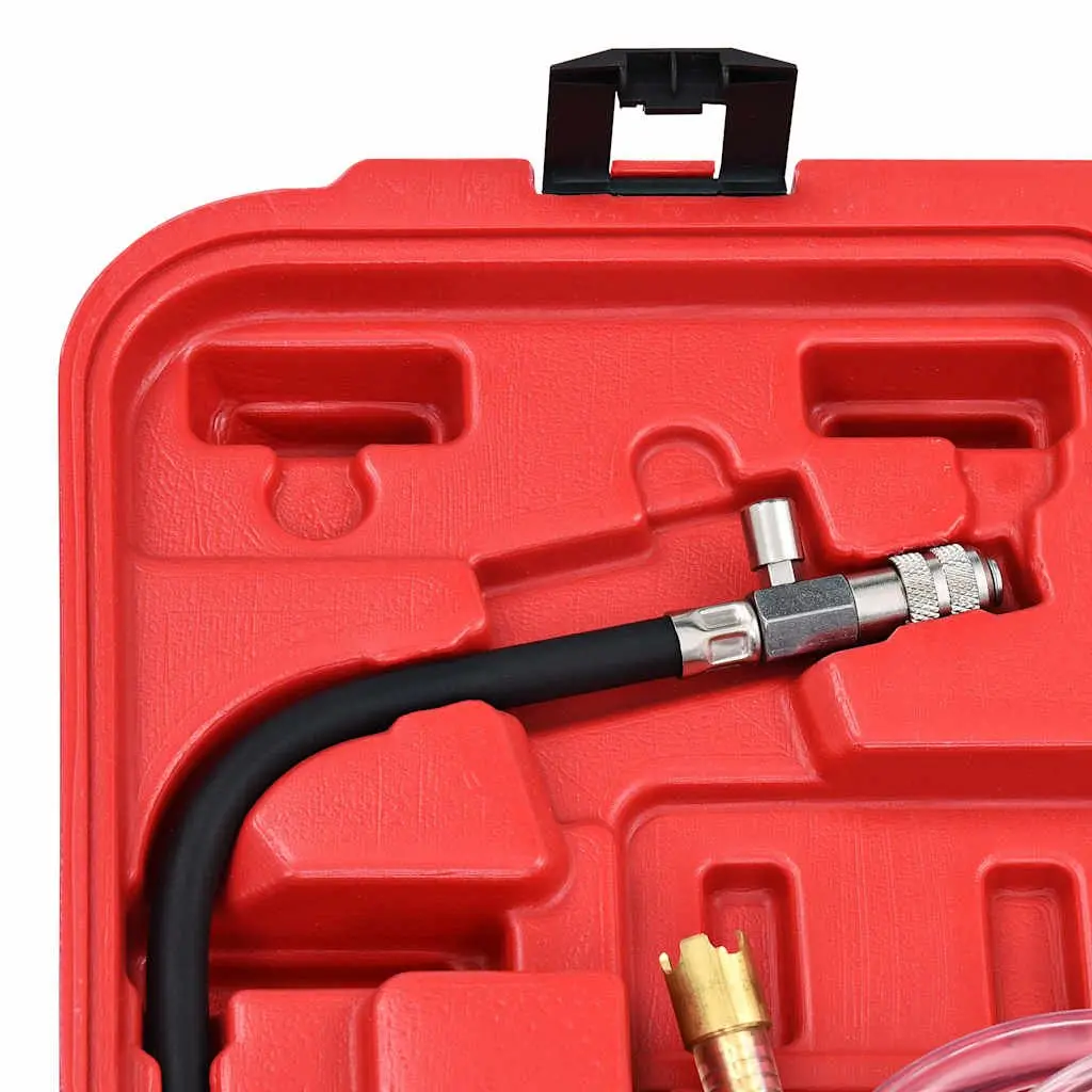 Cooling System Pressure Tester Kit 28 Piece Radiator Cap Adapter Hand Tool Set Silver