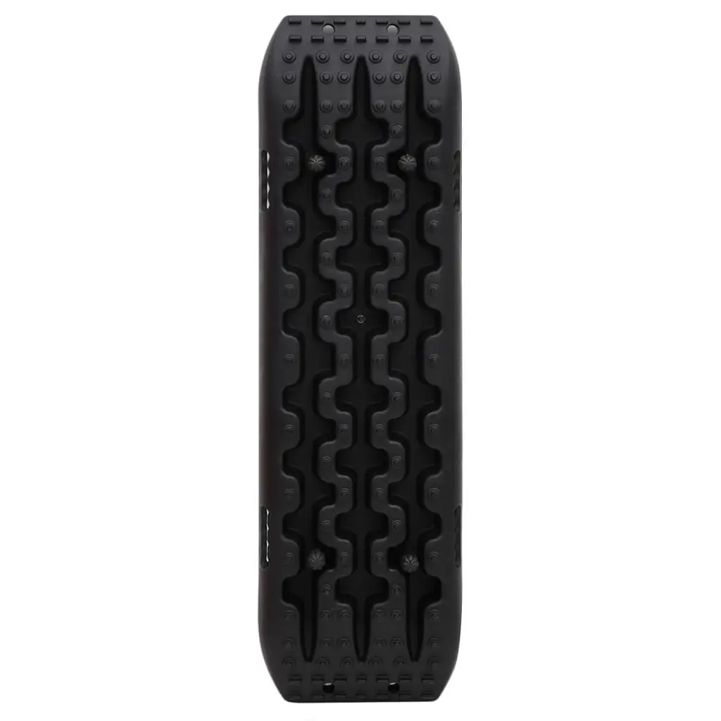 Traction Boards Off-Road Recovery Track 106 x 30.5 cm Black Nylon Anti-Slip Teeth 2 Piece
