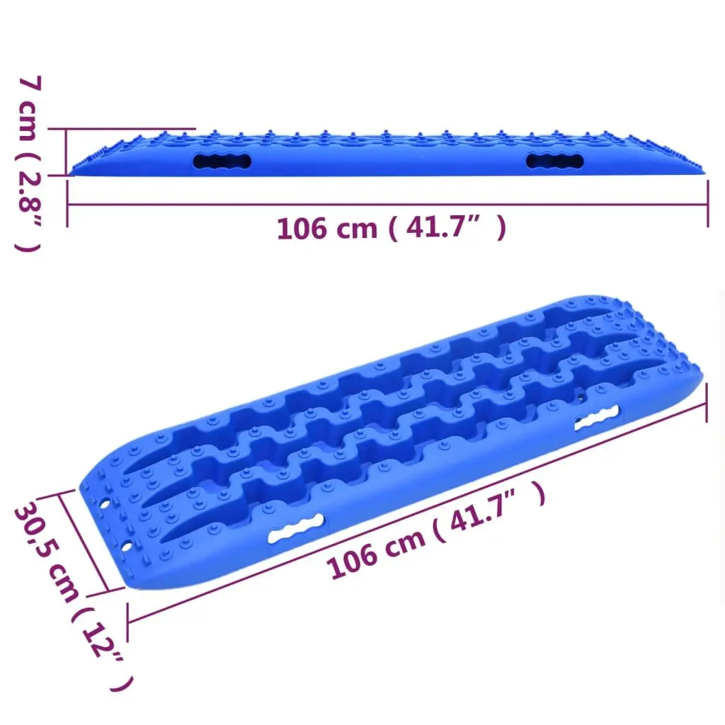 Traction Boards Vehicle Recovery 106x30.5x7 cm Blue 2 Piece