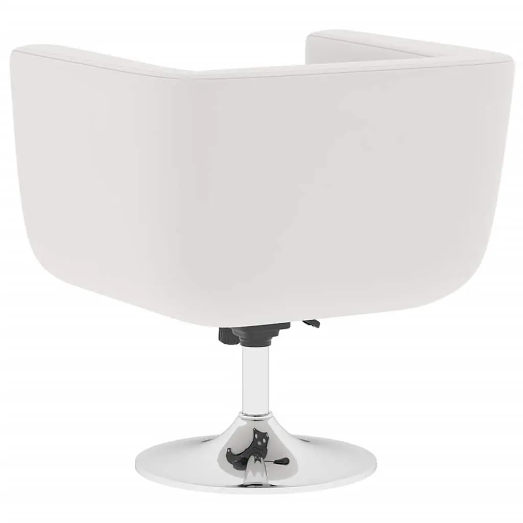 Swivel Bar Stool with Padded Seat White Adjustable Height Armchair