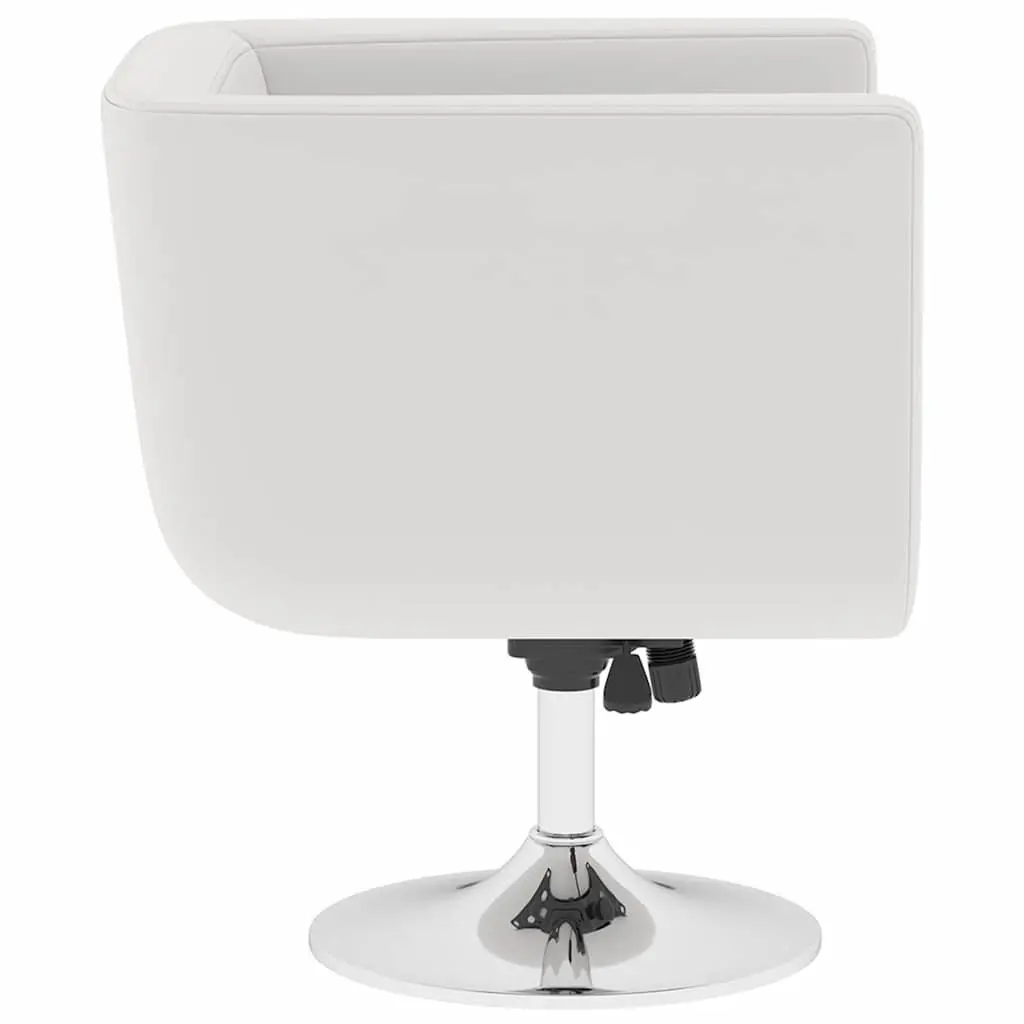 Swivel Bar Stool with Padded Seat White Adjustable Height Armchair