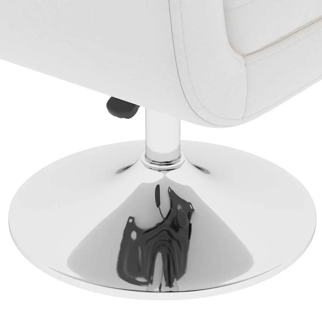 Swivel Bar Stool with Padded Seat White Adjustable Height Armchair