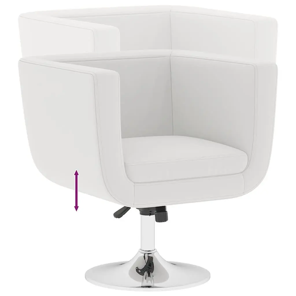 Swivel Bar Stool with Padded Seat White Adjustable Height Armchair