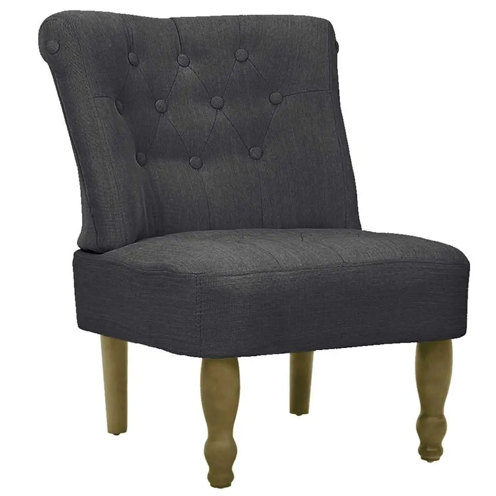 Grey Fabric Arm Chair with Classic Style