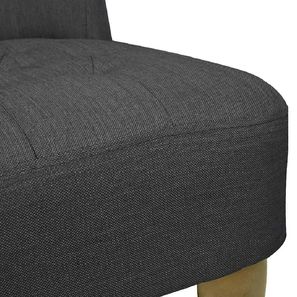 Grey Fabric Arm Chair with Classic Style