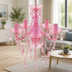 Reliable Pink Crystal Chandelier for Your Home Lighting
