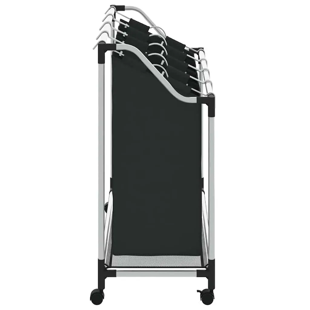 Laundry Sorter Cart Trolley with 4 Bags for Sorting Laundry Black Grey
