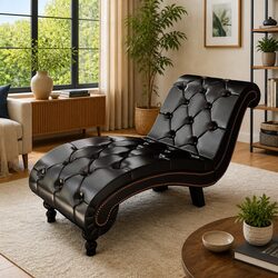 Comfortable and Stylish Brown Faux Leather Lounge