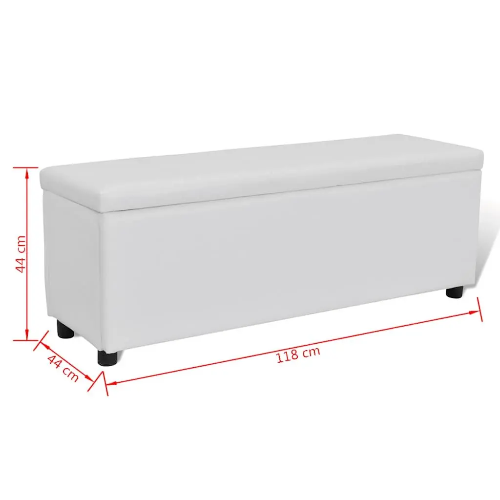 White Storage Bench