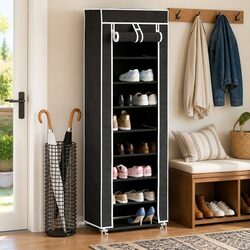 Reliable 8-Tier Shoe Storage Cabinet for Peace of Mind