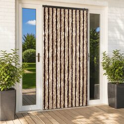 Insect Curtain Chenille Beige Light Brown 100x220 cm Fly Mosquito Door Screen