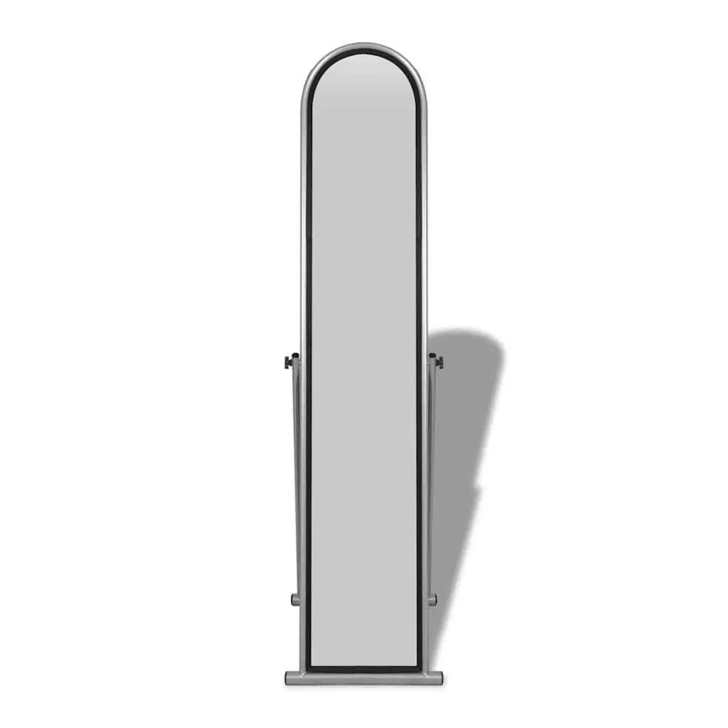 Full Length Rectangular Floor Mirror Freestanding Grey