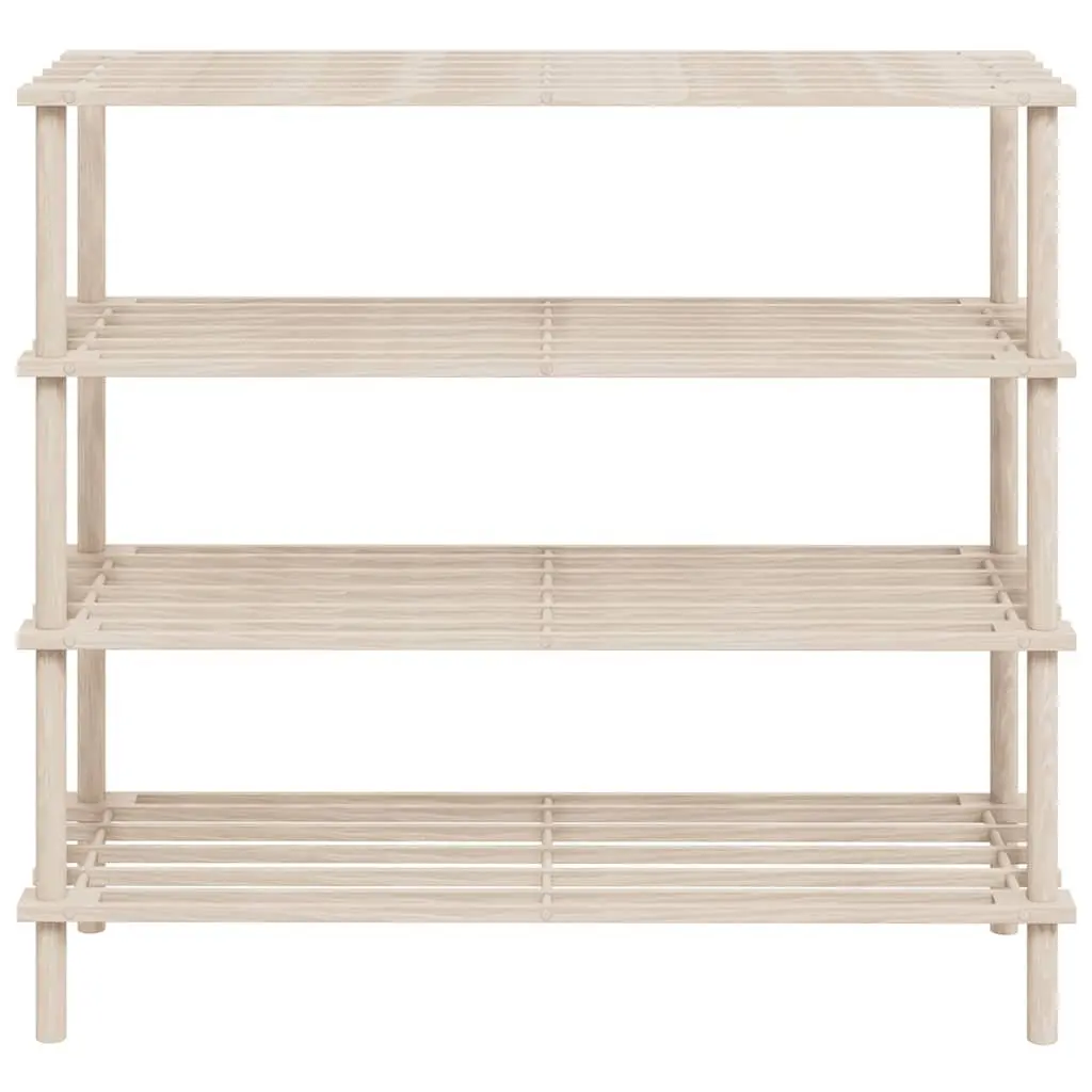 Wooden Shoe Rack 4-Tier Storage Organiser Entryway Hallway Footwear Display Unit Beige