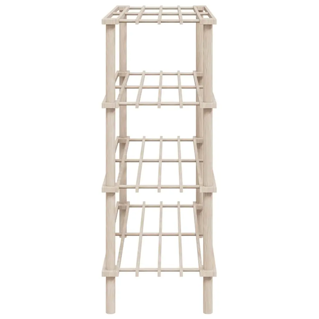 Wooden Shoe Rack 4-Tier Storage Organiser Entryway Hallway Footwear Display Unit Beige