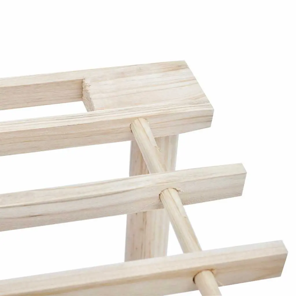 Wooden Shoe Rack 4-Tier Storage Organiser Entryway Hallway Footwear Display Unit Beige