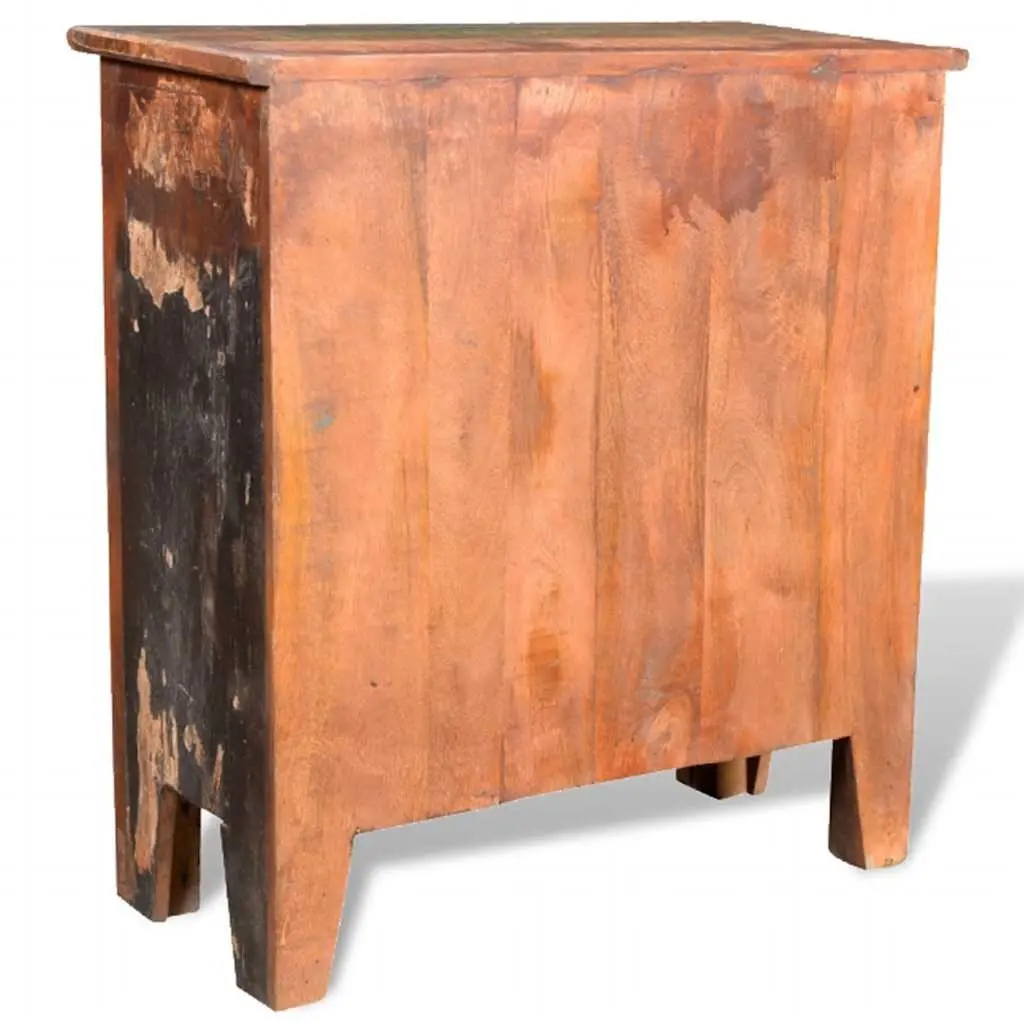Reclaimed Wood Chest of Drawers Storage 4 Drawer Brown