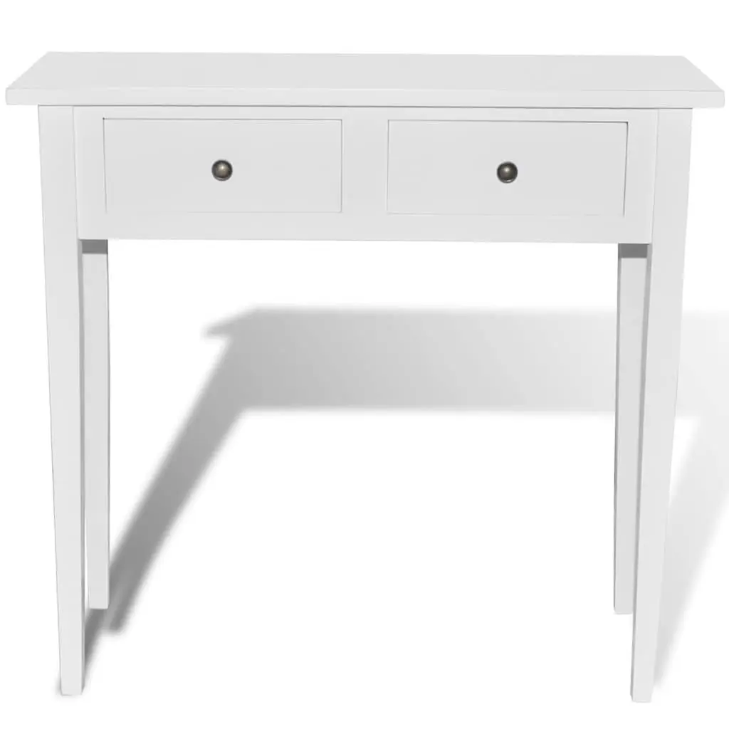 White Console Table with Storage Solutions