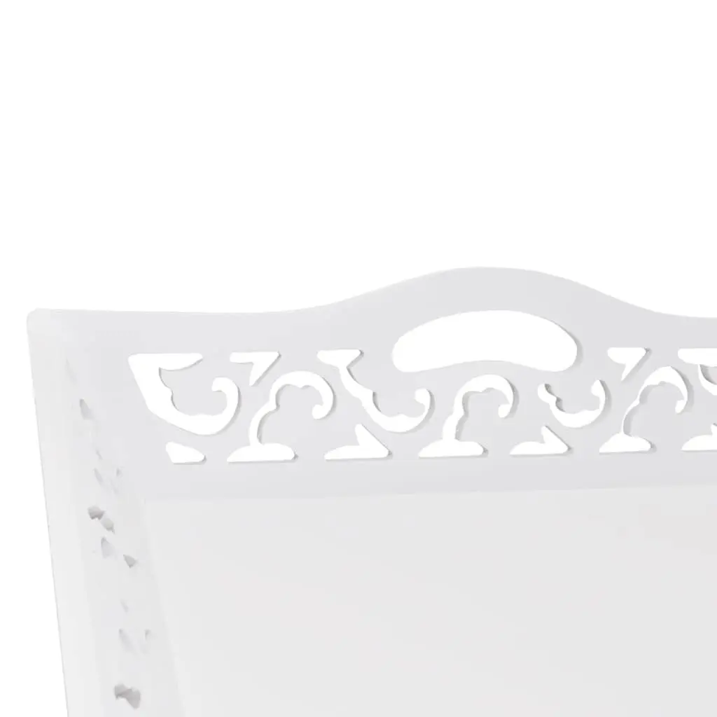 Side Table with Removable Tray White Accent End Table Foldable Legs Storage