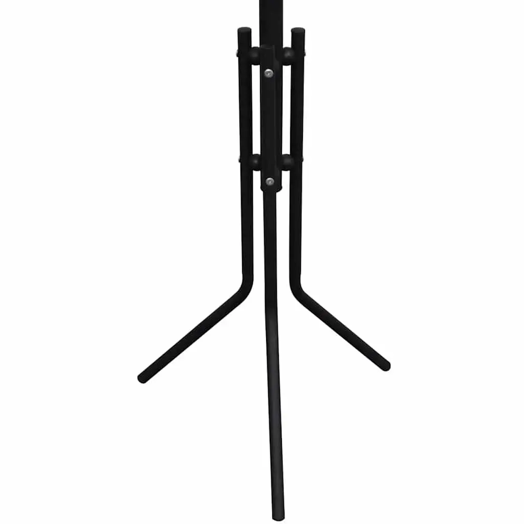 Metal Coat Stand for Hallway Living Room Black Triangular Legs