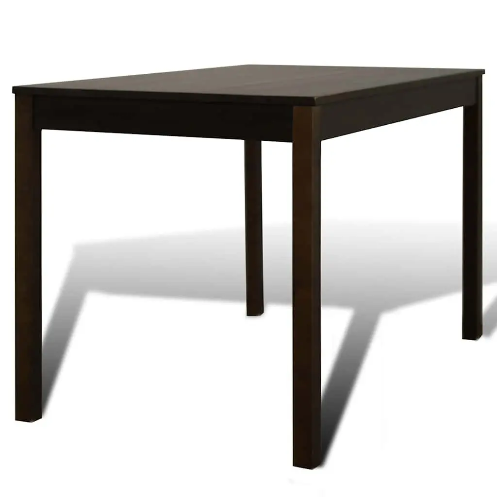 Wooden Dining Table Set 5 Piece Brown Kitchen Dining Furniture