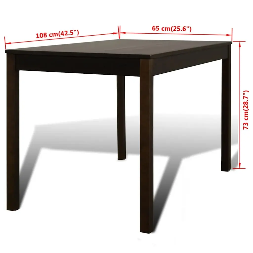 Wooden Dining Table Set 5 Piece Brown Kitchen Dining Furniture