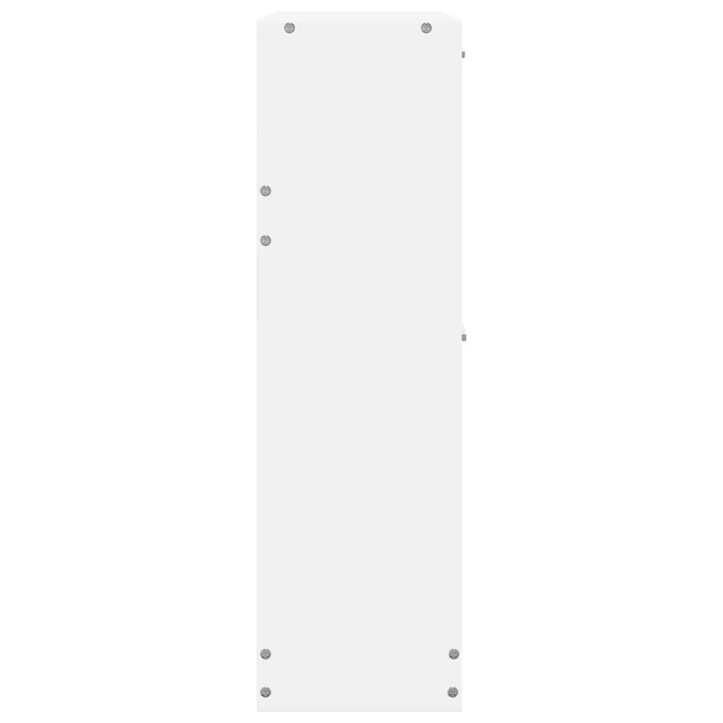 Wooden Shoe Cabinet Storage Organiser Rack 2 Compartments White
