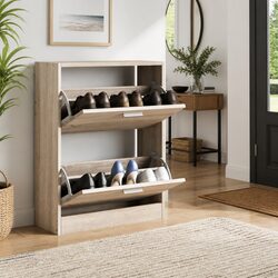 Reliable Wooden Shoe Cabinet with Dust Protection
