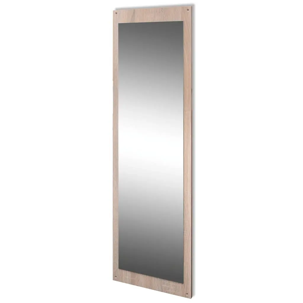 Wooden Storage Set with Coat Rack and Mirror for Entryway Hallway Organisation Brown