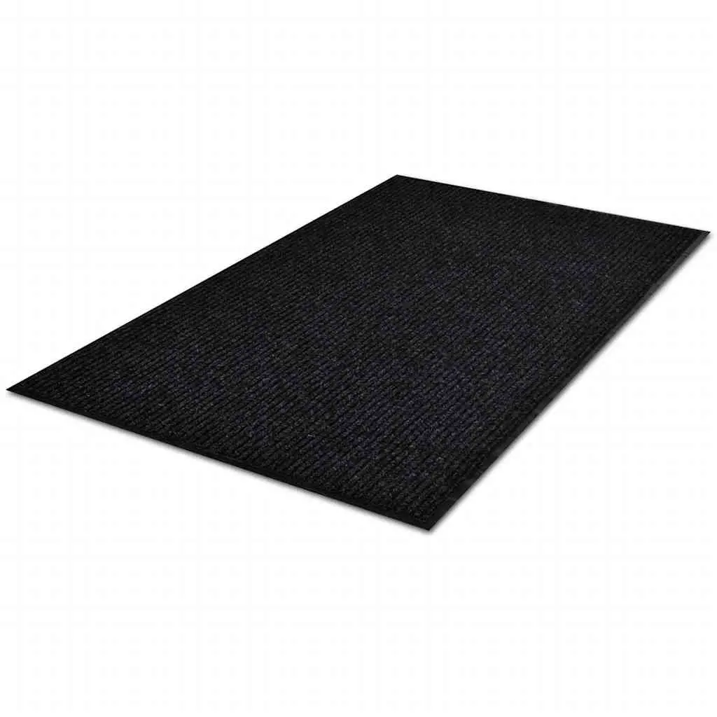 Door Mat Non-Slip 90 x 60 cm Black Easy Clean