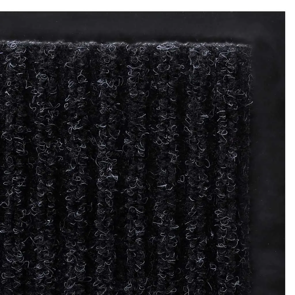 Door Mat Non-Slip 90 x 60 cm Black Easy Clean