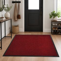 Reliable Red Entrance Mat 90 x 60 cm PVC Non-Slip