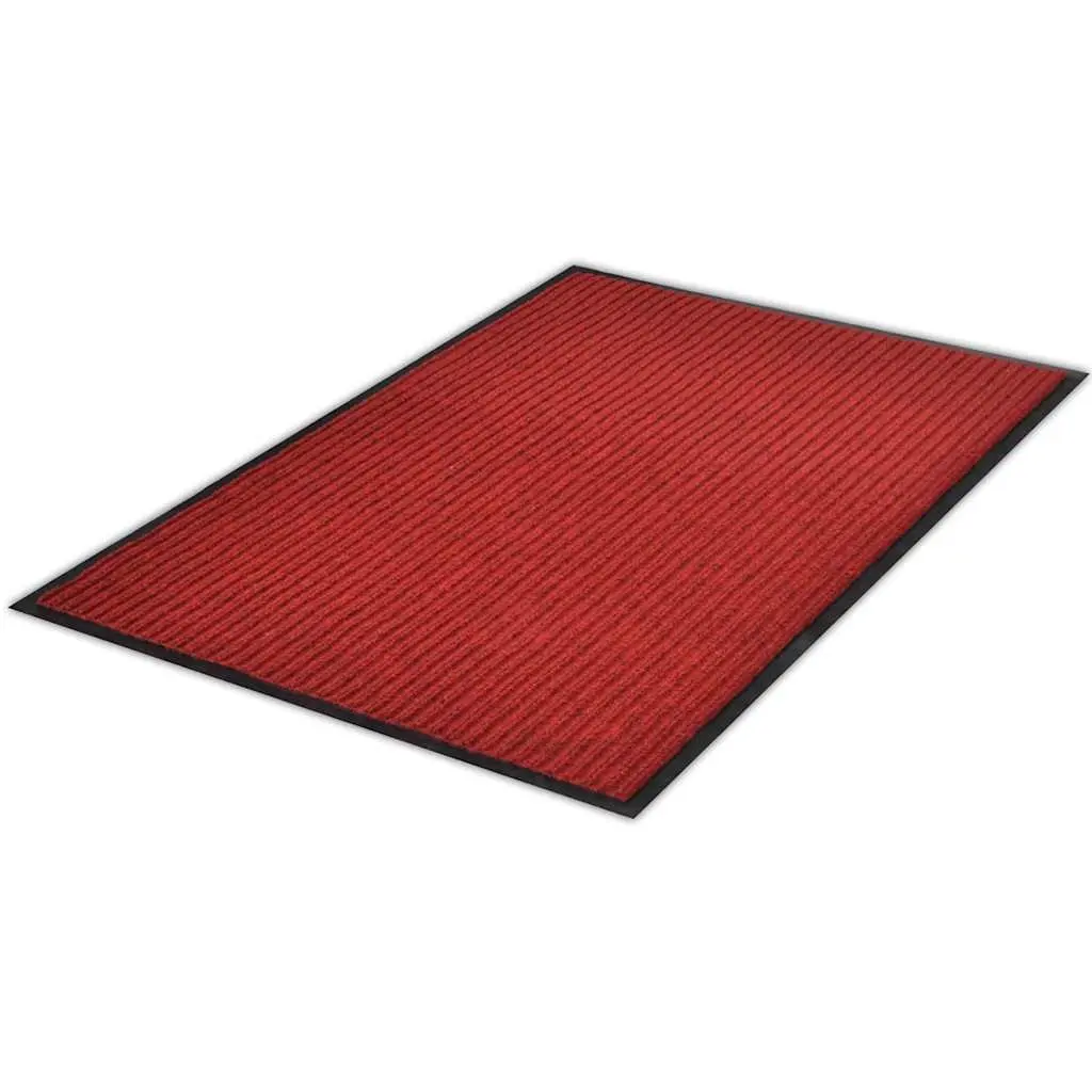 Door Mat Red 90 x 150 cm PVC Non-Slip Backing Indoor Outdoor Entrance Rug