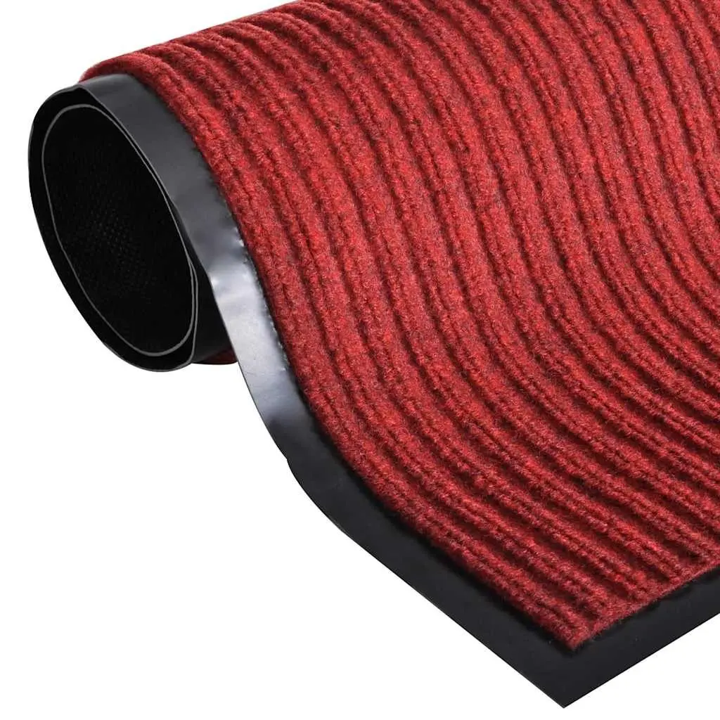 Door Mat Indoor Outdoor 120 x 180 cm Red Non-slip PVC Backing