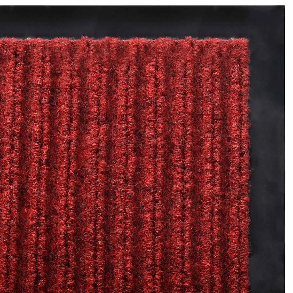 Door Mat Indoor Outdoor 120 x 180 cm Red Non-slip PVC Backing