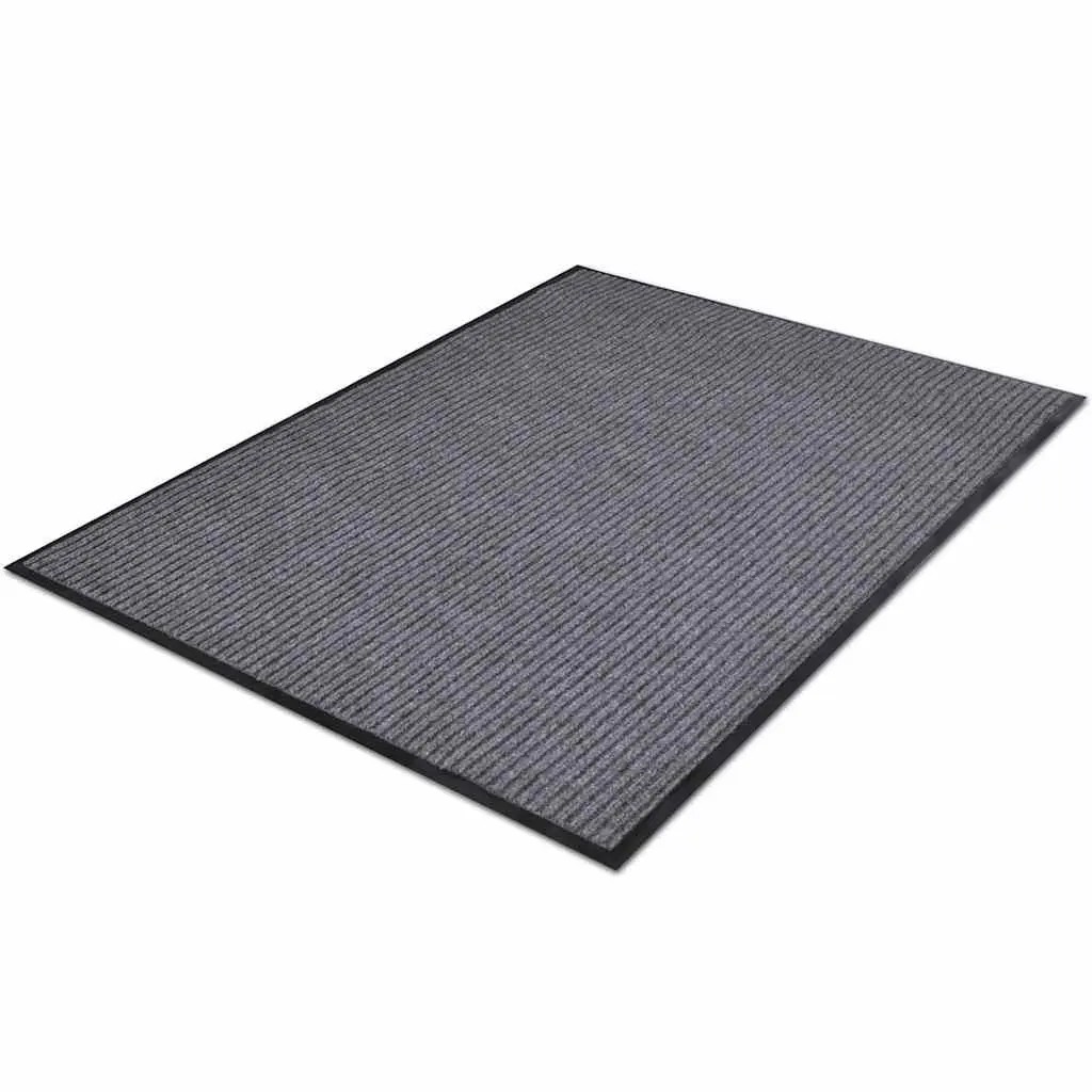 Door Mat Grey 90 x 120 cm Non-Slip Backing Indoor Outdoor