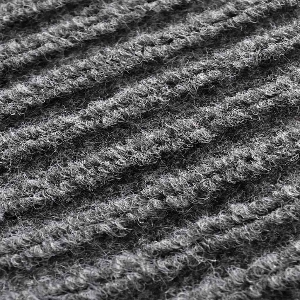 Door Mat Grey 90 x 120 cm Non-Slip Backing Indoor Outdoor