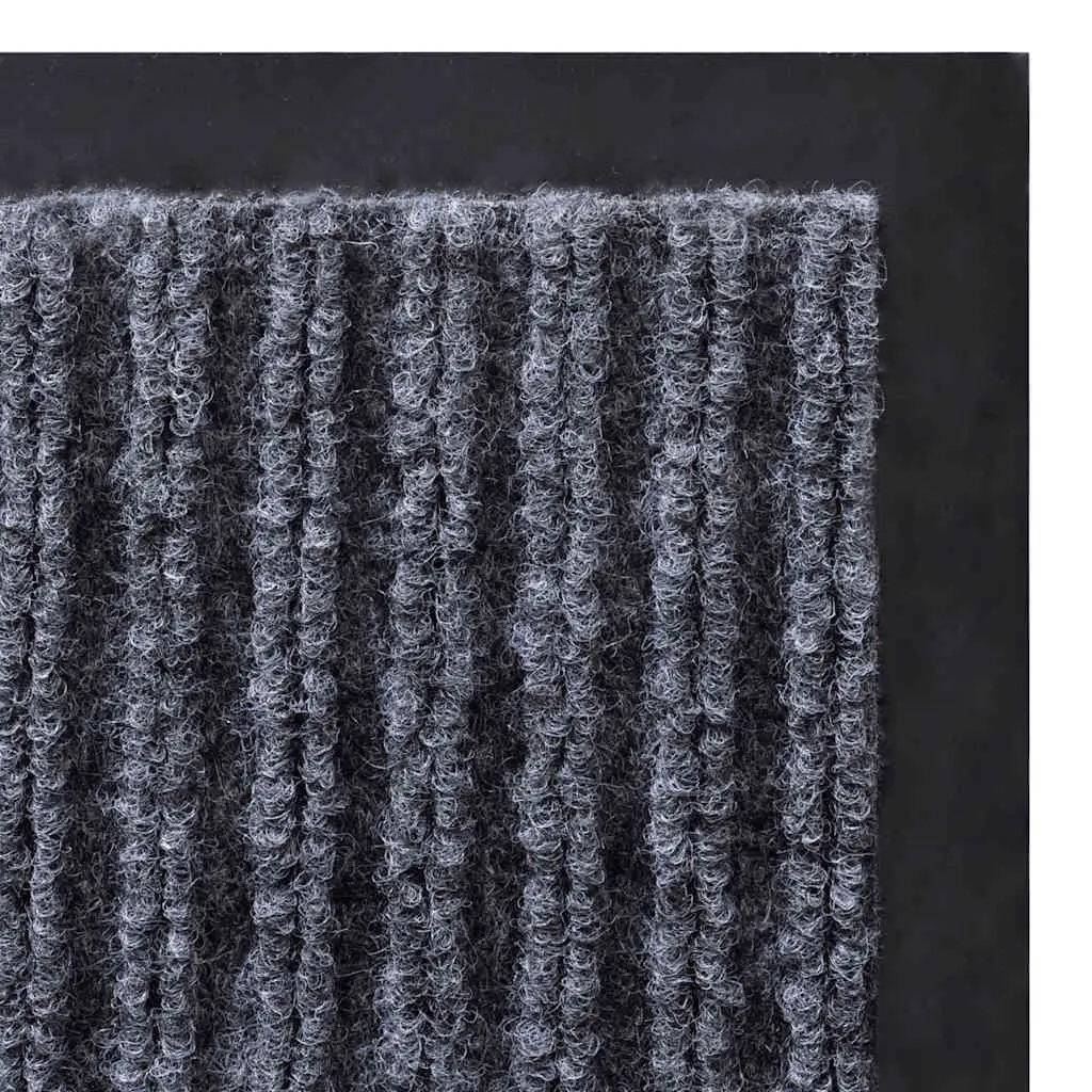 Door Mat Grey 90 x 150 cm Non-Slip PVC Backing Indoor Outdoor Entrance Hallway