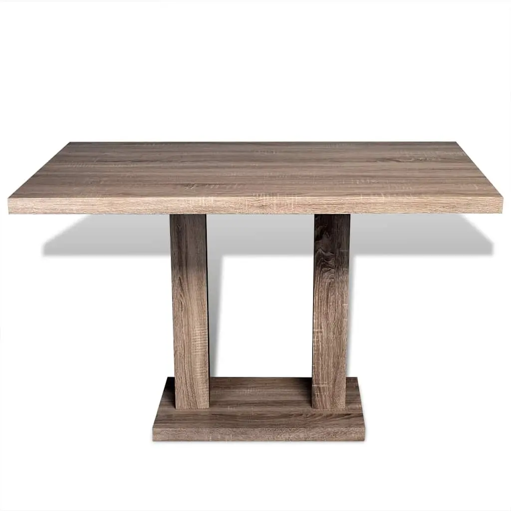 Dining Table Kitchen MDF Brown Furniture Elegant Design Easy Clean Assembly