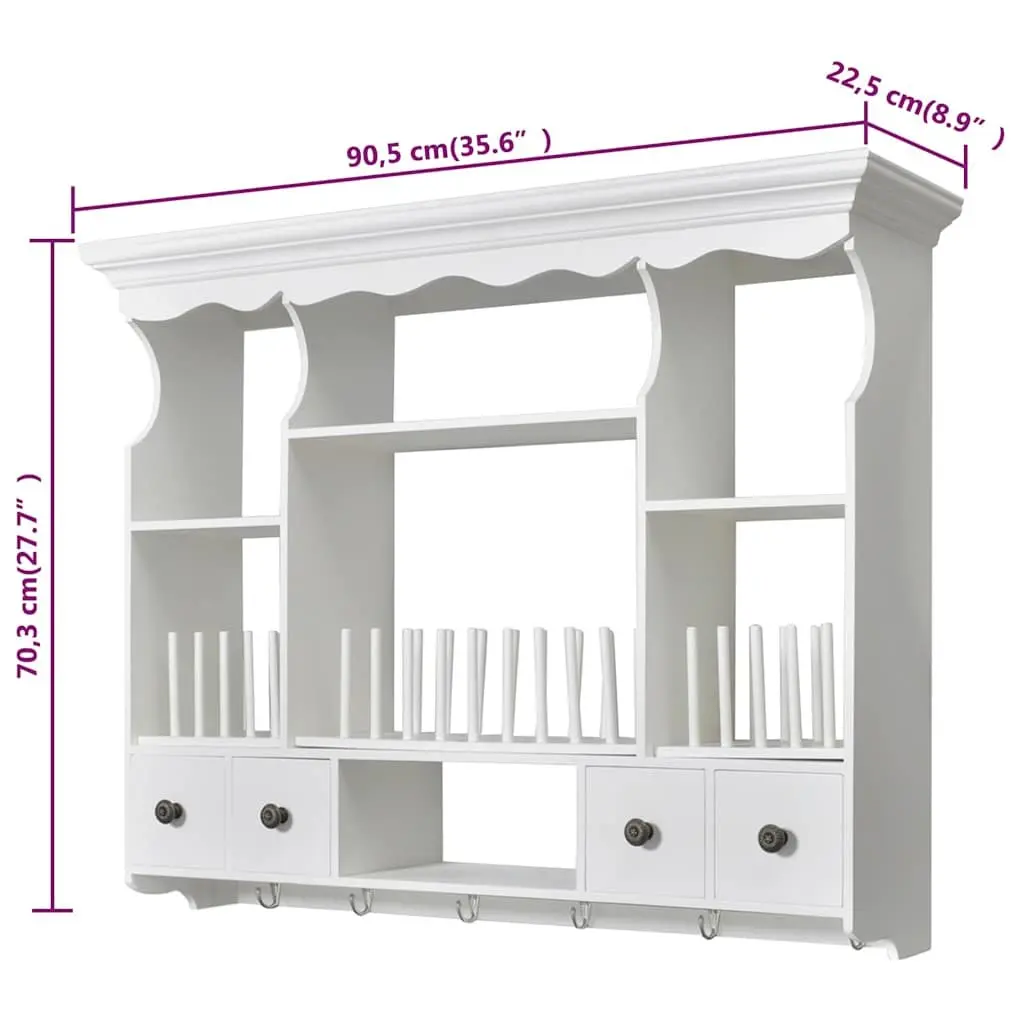 Wooden Kitchen Wall Cabinet with Drawers