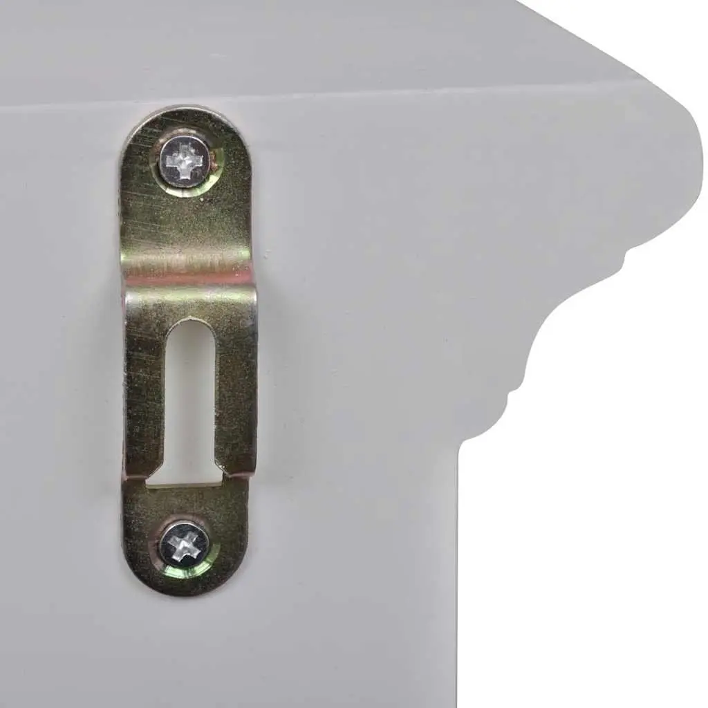 Wooden Kitchen Wall Cabinet Storage Shelves Drawers Hooks White