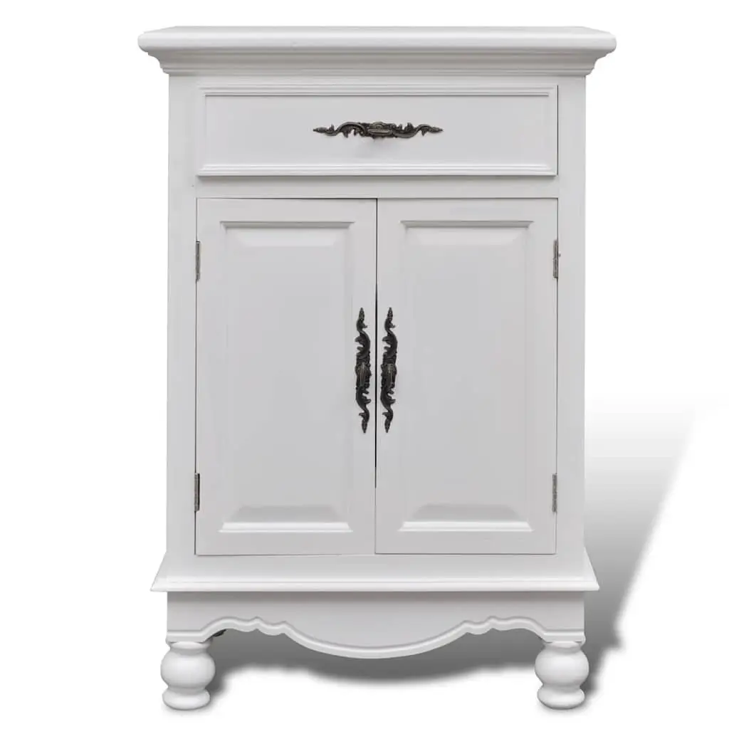 White Wooden Cabinet with Ample Storage Solutions
