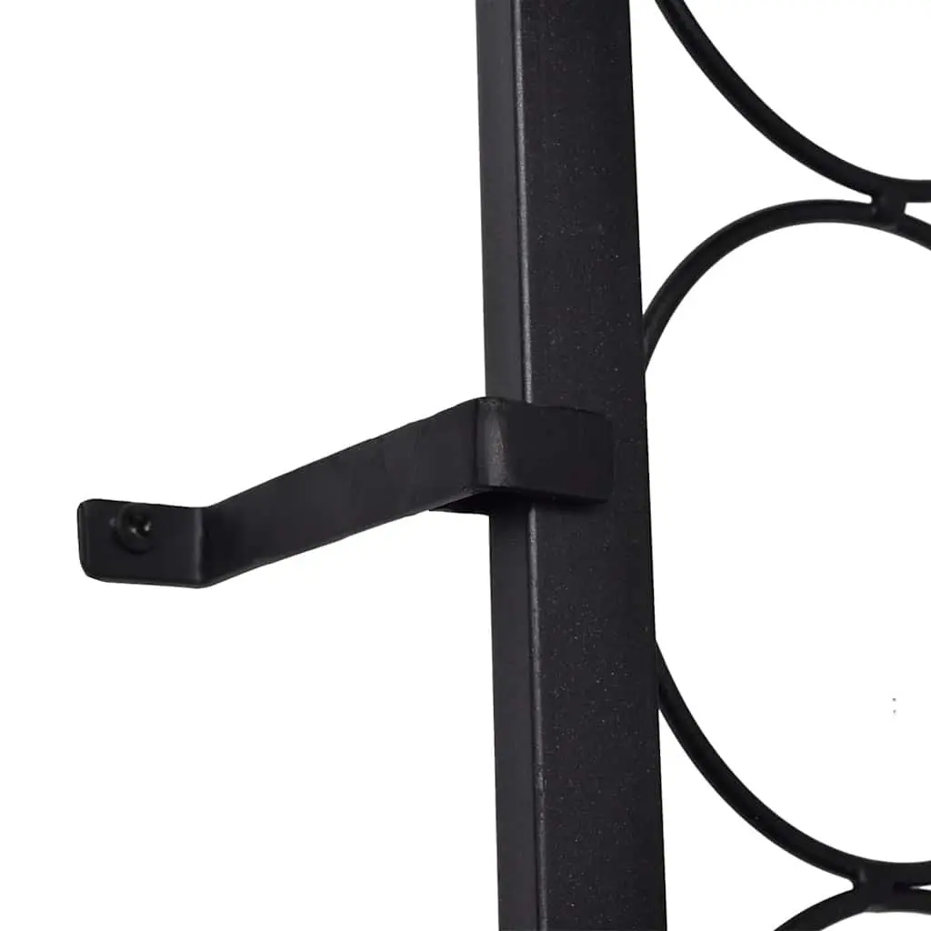 Wine Rack Standing Storage 108 Bottle Holder Black Wrought Iron