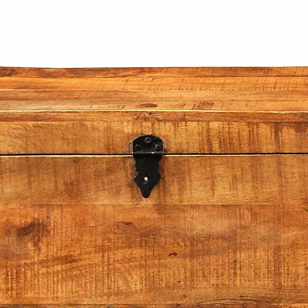 Storage Chest Set 2 Pieces Wooden Handmade Organization Furniture Brown