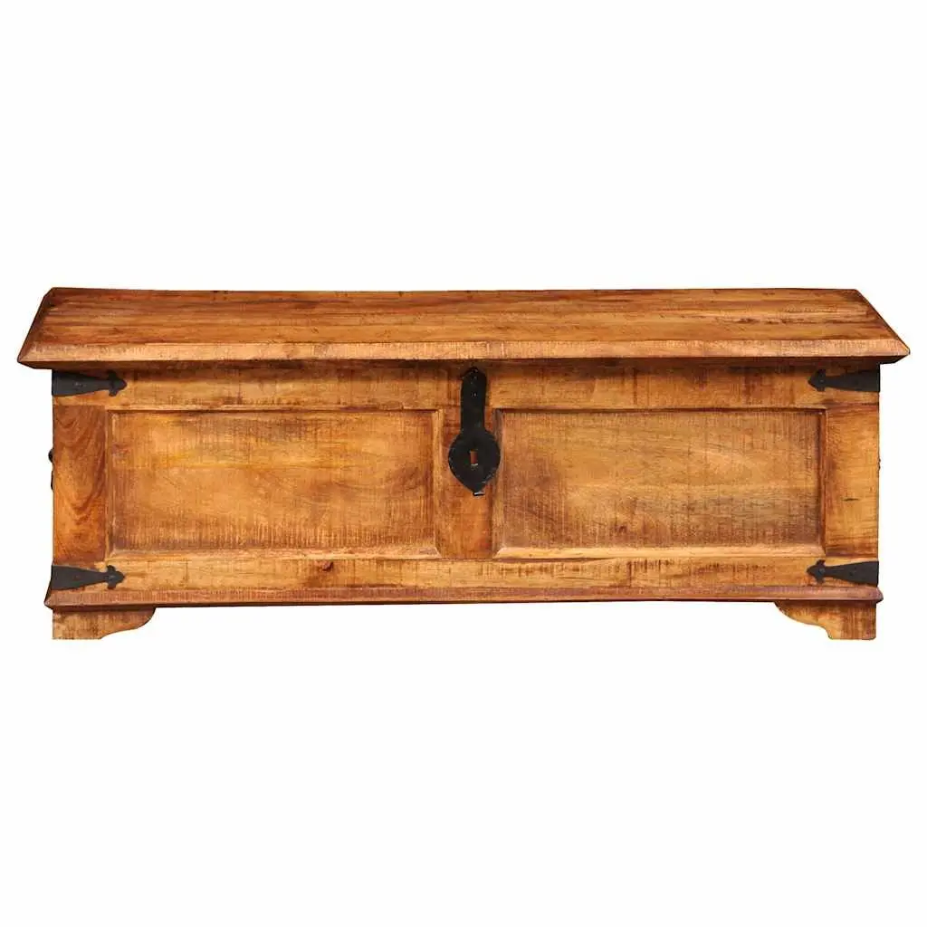 Storage Chest Handmade Solid Wood Brown Rough Mango Bedroom Cabinet Box