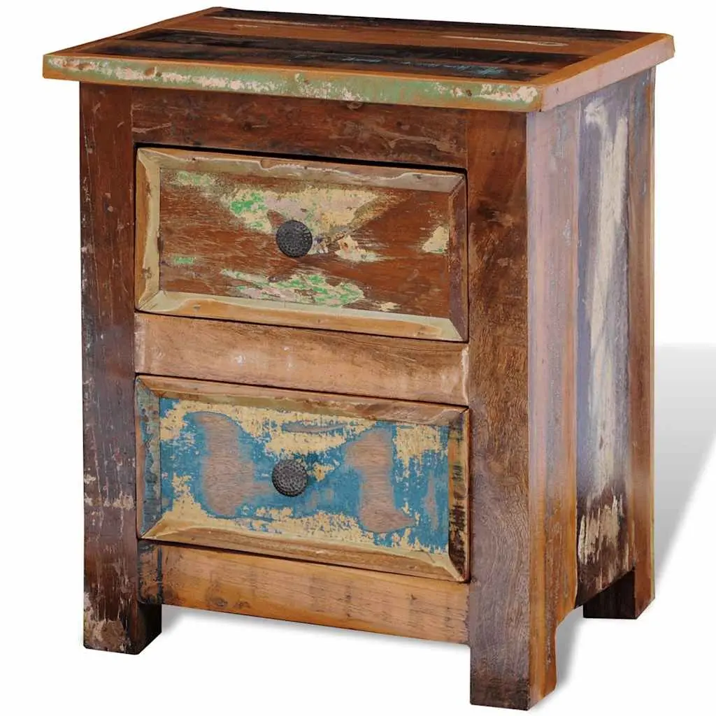 2-Drawer Reclaimed Wood Nightstand