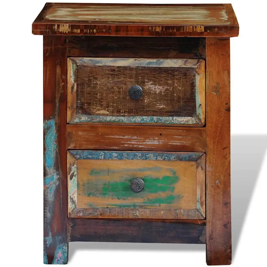 2-Drawer Reclaimed Wood Nightstand