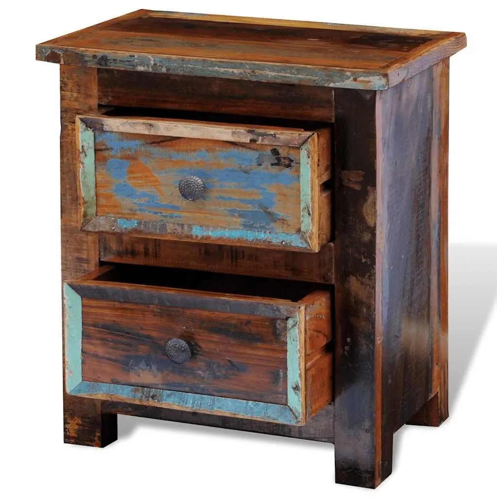 2-Drawer Reclaimed Wood Nightstand