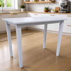 Reliable White Wooden Bar Table for Practical Living