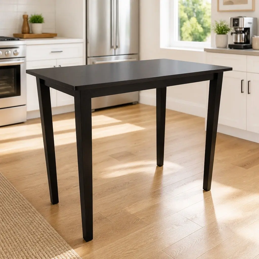 Wooden Bar Table Kitchen Dining Room Console High Top Brown