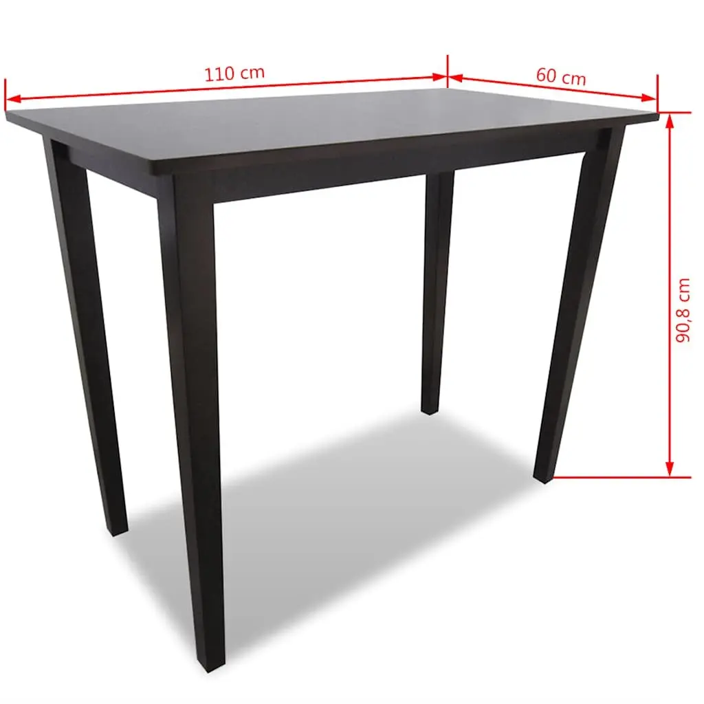 Wooden Bar Table Kitchen Dining Room Console High Top Brown